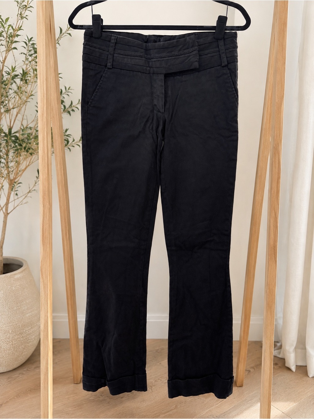 Y2K Black Dress Pants size 0 waist 28” crotch 7,5” length 38”
